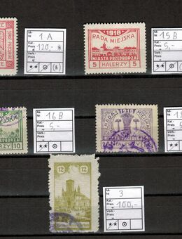 Polen, Bestellpostanstalten 1915-1918: 5 Briefmarken - Krefeld