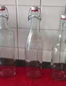 3 Glas Bügelflaschen, 0,5l, 0,75l, 1,0l, auch einzeln! in 50354