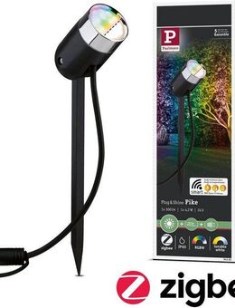 Paulmann LED Gartenstrahler Plug & Shine, Plug & Shine, LED fest integriert, Warmweiß, LED-Modul, RGBW 24V IP44 ZigBee