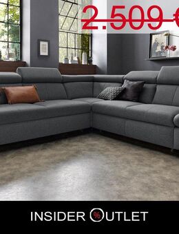 Ecksofa Grau ★ 274x254cm Schlaffunktion Bettkasten Couch Happy - Köln