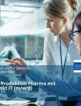Techniker Produktion Pharma mit Schwerpunkt IT (m/w/d) - Wedel