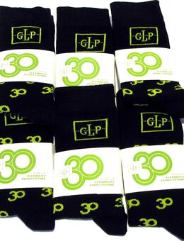 6 Paar Socken - 30 Years GLP - schwarz limette - ca. Gr. 35 - 38 - Neu mit Etikett - Biebesheim (Rhein)