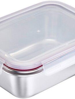 WESTMARK Lunchbox Edelstahl Lunch Box/ Frischhaltedose, 1300 ml, Edelstahl 18/8, Polyprophylen (PP), Silikon, (1-tlg), auslaufsichere Brotdose – mikrowellen- & ofenfest