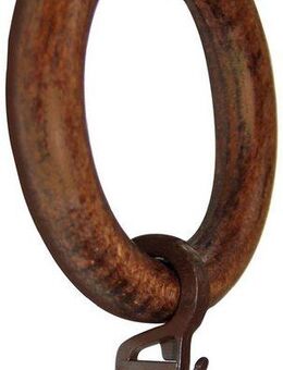 GARESA Gardinenring Holzring mit Haken, (20-St), für Durchmesser bis 28mm, einfache Montage