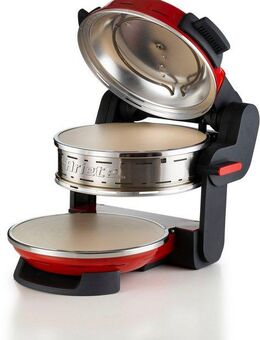 Ariete Pizzaofen 927R Doppelpizzaofen für 2 Pizzen gleichzeitig, rot