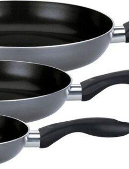 GSW Pfannen-Set Bratfit, Aluminium (Set, 3-tlg., 1x Pfanne 20cm, 24cm, 28cm), mehrfache, pflegeleichte Antihaft-Versiegelung