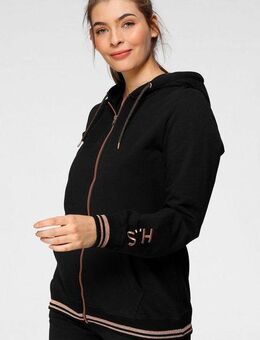 H.I.S Kapuzensweatjacke mit metallisch glänzenden Details, Große Größe