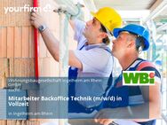 Mitarbeiter Backoffice Technik (m/w/d) in Vollzeit - Ingelheim (Rhein)