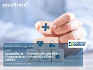 Gesundheits- / Krankenpflegehelfer / Pflegeassistent (m/w/d) Vollzeit / Teilzeit - Heiligenstadt (Heilbad) Zentrum