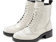 LASCANA Schnürboots Schnürstiefelette, Ankle Boots, Leder, Schnüren & Reißverschluss