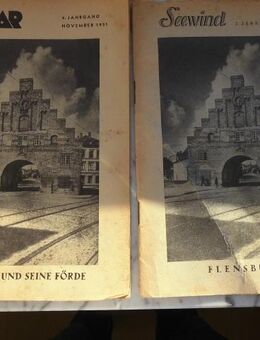 Flensburg und seine Förde Adebar Seewind 2 Zeitschriften 1951 rar - Flensburg