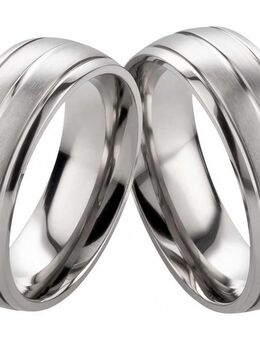 Titanringe voll im Trend T037 breite 8mm + Glanzrillen - Aholming