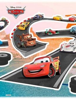 Komar Wandtattoo Cars Track - Größe 50 x 70 cm (9 St), selbstklebend, Wandsticker, Kinderzimmer