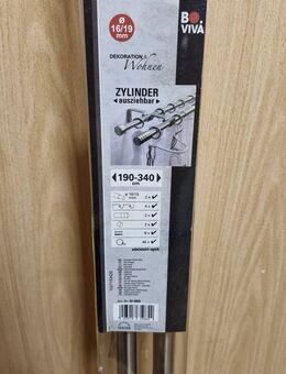 BO! VIVA Gardinenstange "Zylinder", ausziehbar, Edelstahl-Optik - Rheinsberg