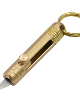 Mini Cuttermesser Messing EDC Schlüsselanhänger Sicherheitsmesser Notfallmesser - Rosenheim