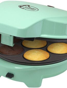 bestron Muffin-Maker ASW238 mint Sweet Dreams, 700 W, Retro Design, mit 3 auswechselbaren Backplatten, antihaftbeschichtet