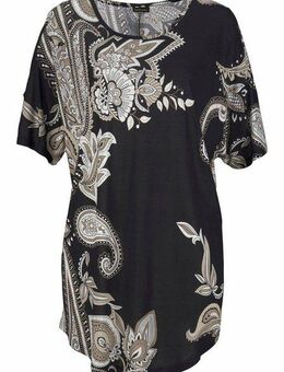 LASCANA Longshirt mit Cut-outs an den Schultern, Alloverprint, Shirtkleid, schulterfrei