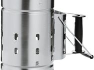 RÖSLE Anzündkamin 25039 (1-tlg), Grillkohleanzünder aus Edelstahl, Funkenschutz