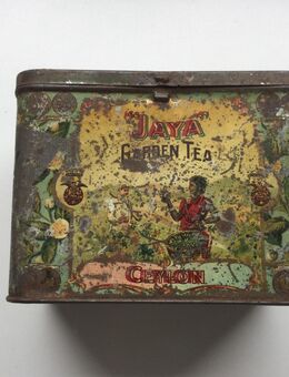 Blechdose Sammler Antik Jaya Garden Tea Ceylon 1920er Jahre - Fulda