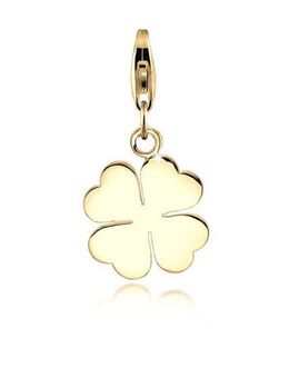 Nenalina Charm-Einhänger Anhänger Kleeblatt Glück Talisman 925 Silber