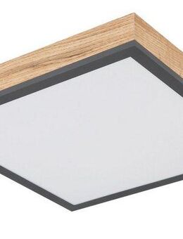 GLOBO LIGHTING LED Deckenleuchte DORO, LED fest integriert, Warmweiß, MDF-Rahmen in Holzoptik