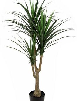 Kunstbaum Palme Dracena im Topf künstlich Pflanze Dracenapalme Zimmerpflanzen, I.GE.A., Höhe 120 cm, Zimmerpalme Grünpflanzen Kunstpflanze Drachenbaum Pflanze Palme