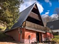 Finnhütte am Hohenwartestaussee, bei Drognitz in Thüringen - Rudolstadt