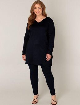 Base Level Curvy V-Ausschnitt-Pullover BAS-ANINE-LONG Feinstrick-Qualität