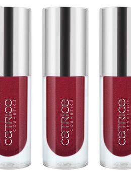 Catrice Lipgloss ETERNAL RED Cherry Bomb Lip Oil, 3-tlg., Satte Farbe, glänzendes Finish, geschmeidig mit Plumping-Effekt.
