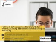 Full Stack Softwareentwickler (m/w/d) für unsere Abteilung Betriebsmittelrealisierung und -erhaltung - Villingen-Schwenningen