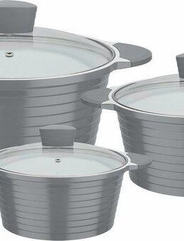 GSW Topf-Set Bolero, Aluminiumguss (Set, 6-tlg., 1x Kochtopf Ø 16 cm, 1x Kochtopf Ø 20 cm, 1x Kochtopf Ø 24 cm), Induktion