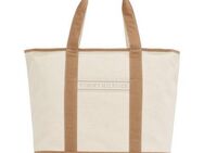Tommy Hilfiger Tragetasche TH SUMMER CANVAS TOTE, Damen Henkeltasche, Beuteltasche, Strandtasche mit Kontrastbesatz