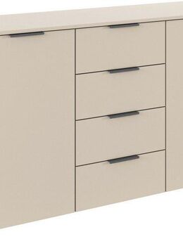 rauch Kombikommode Sideboard Schubladenkommode AGORDO mit Dekor- oder Hochglanzfront (in zwei Griff-Farben, Breite 120 cm inkl. Soft-Close-Funktion), vier große Schubladen, mit insgesamt 4 Einlegeböden MADE IN GERMANY