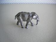 Zinn-Elefant,Miniatur,Alt,volles Material,ca. 70g,ca. 5 cm - Linnich