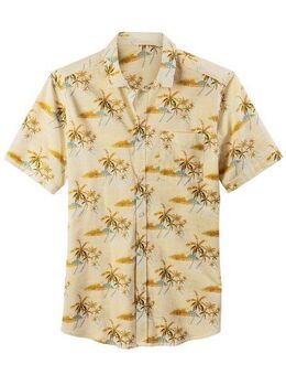 Beachtime Hawaiihemd Regular fit, Kurzarm, Freizeithemd mit Palmenprint, reine Baumwolle