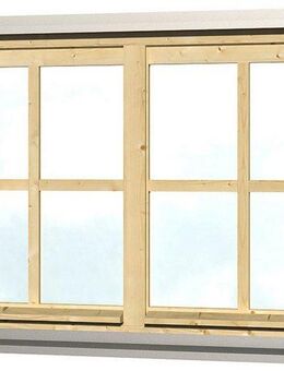 Skanholz Fenster Doppelfenster, für Carports, 132,4 x 82,1 cm