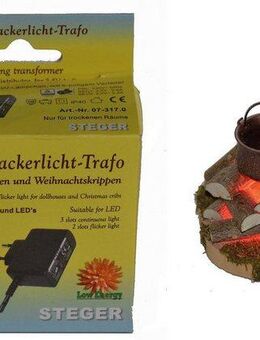 Alfred Kolbe Krippen-Zubehör Lagerfeuer mit Beleuchtung und Trafo 230V, Weihnachtsdeko (Set, 2 St)