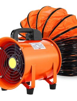 Baulüfter 230W Axialventilator 2800 U/min Axialgebläse Windmaschine mit 10 Meter PVC Schlauch 1500 m3 / h Luftdurchfluss Industrieventilator Kühlung & Trocknung - Wuppertal