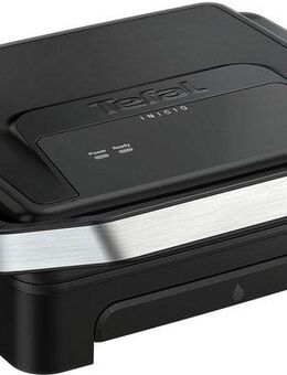 Tefal Kontaktgrill Inicio Classic, 2-in-1 Panini/Grill, antihaftbeschichtete Platten, 2000 W, Platzsparende Aufbewahrung, spülmaschinenfeste Saftschale, GC2718