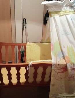 Babywiege mit Himmel und Nestchen + Wickelauflage - Hettstedt