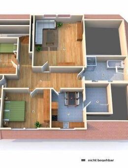 Lichtdurchflutete 3Z-DG-Wohnung mit Garten, Abstellräumen und Garage in Beverstedt (Zentrum) - Beverstedt