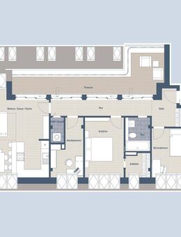 *ERSTBEZUG* Spektakuläre Penthouse -Wohnung mit 3,5 Zimmern + ca. 18m² Terrasse in Schleußig - Leipzig
