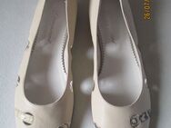 Edle Italienische Design-Ballerinas Nappa-Leder beige Gr. 38 - NP EUR 109! - Rottendorf