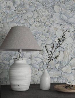 Marburg Vliestapete Flower, geprägt, matt, Blattmotiv moderne Tapete für Wohnzimmer Schlafzimmer Küche