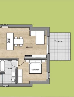 TOP Erdgeschosswohnung im Neubau mit großer Terrasse und Garten! - Neustadt (Aisch)