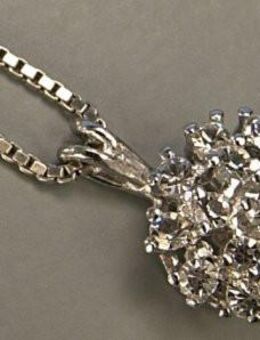 Wunderschöner dreistufig gearbeiteter Anhänger (ø 1 cm) 925 Sterling Silber mit Zirkoniasteinen in Chatonfassungen (ohne Kette) - Hamburg Wandsbek