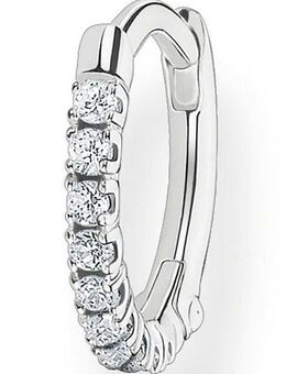THOMAS SABO Single-Creole farbige oder weiße Steine, CR658-051-14, CR658-414-14, CR658-488-7, mit Glas-Keramik Stein, Korund (synth), Zirkonia (synth)