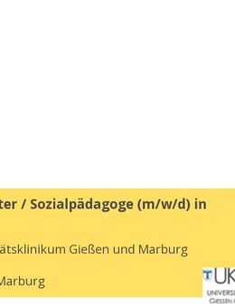 Sozialarbeiter / Sozialpädagoge (m/w/d) in Teilzeit - Marburg