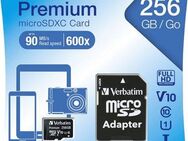 Verbatim microSDXC 256GB Speicherkarte (256 GB, Class 10, 90 MB/s Lesegeschwindigkeit)