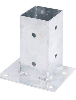 Alberts Aufschraubhülse 71x71 mm, zum Aufschrauben, für die bündige Befestigung an Geraden